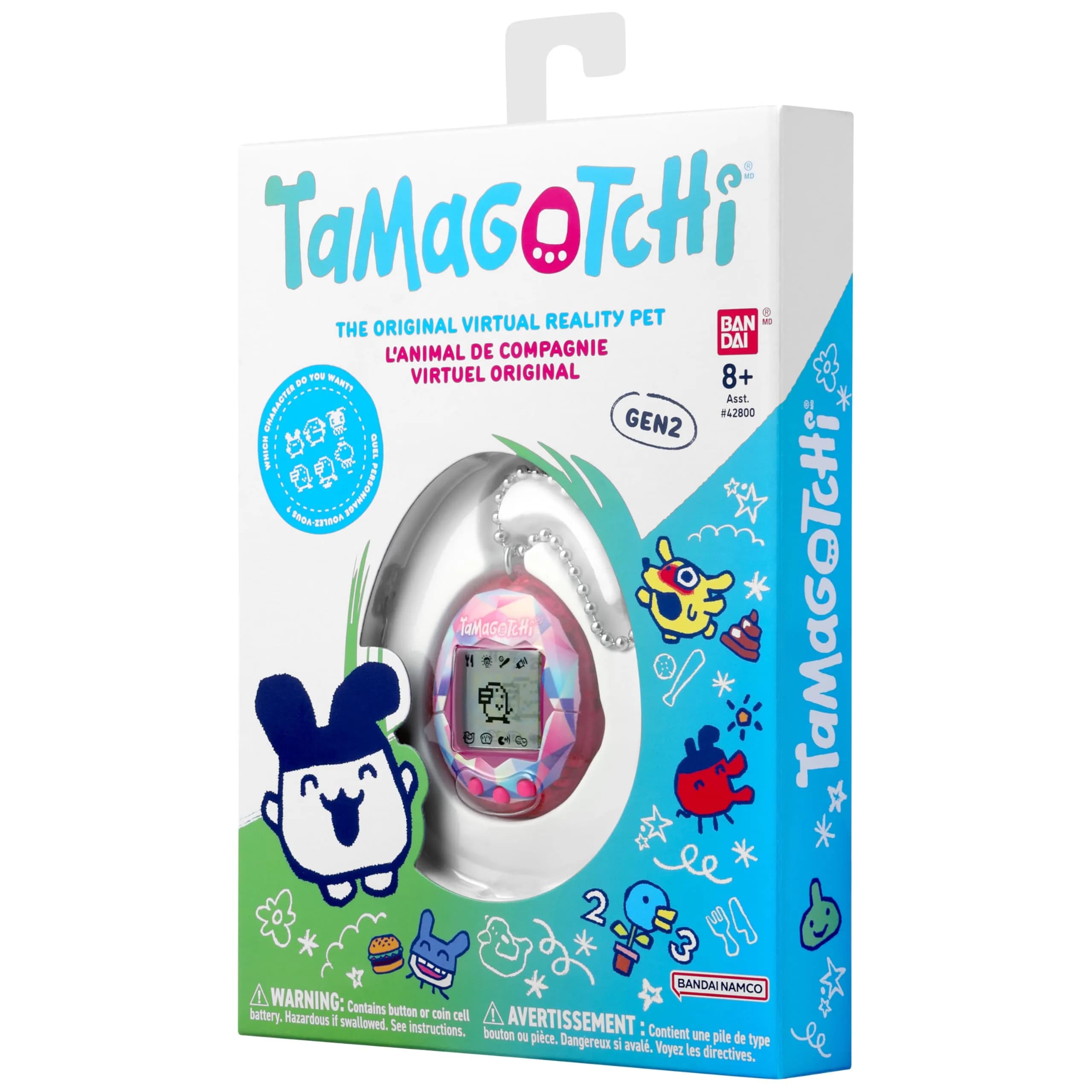 Tamagotchi Original Pink Treasure Jewel Electronic Pet | Nostalgic Fun for Kids 8+ - view 5