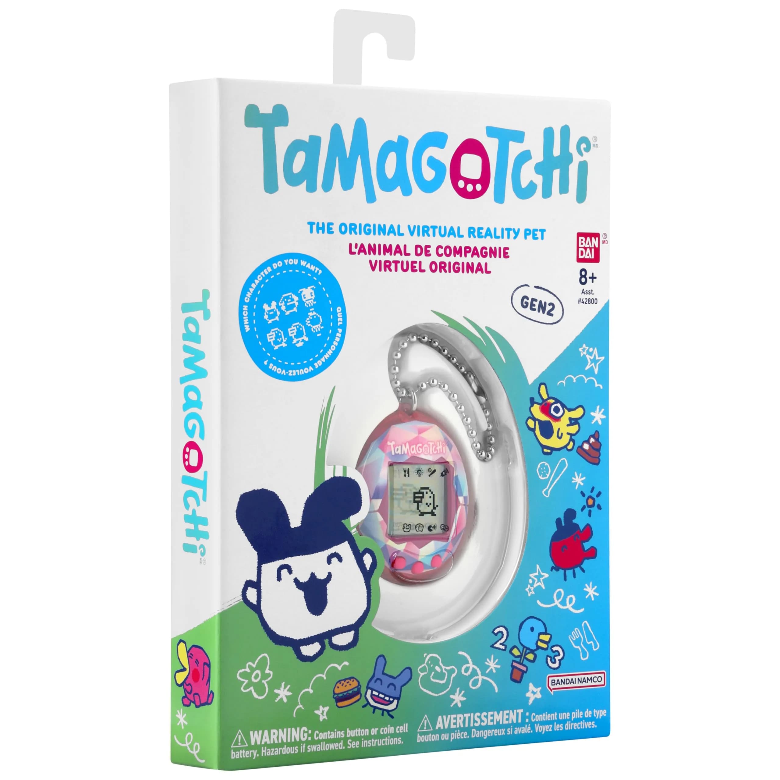 Tamagotchi Original Pink Treasure Jewel Electronic Pet | Nostalgic Fun for Kids 8+ - view 6