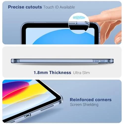 ProCase Clear Back Case for iPad 11th Gen (A16) 2025 11 Inch / iPad 10th Gen 10.9 Inch 2022 | Slim Lightweight TPU Protective Cover thumbnail 3