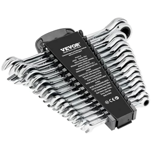 VEVOR Combination Wrench Set, 16-Piece Metric Ratcheting Wrenches, Cr-V Steel, 8-24 mm | Precise, Durable, Portable thumbnail 1