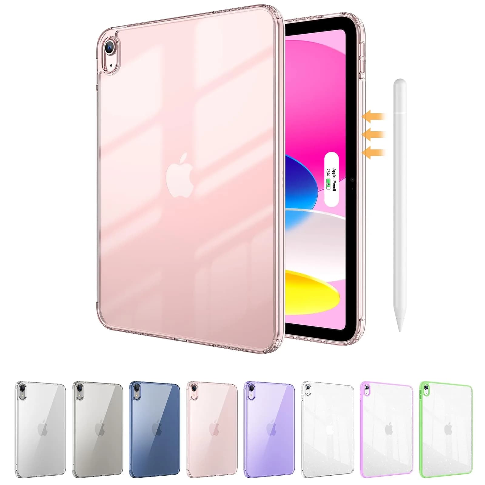 ProCase Clear Back Case for iPad 11th Gen (A16) 2025 11 Inch & iPad 10th Gen 2022 10.9 Inch | Slim Transparent Pink TPU Cover — Clearpink