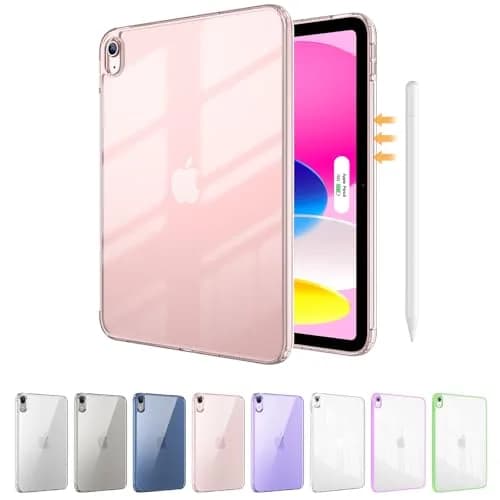 ProCase Clear Back Case for iPad 11th Gen (A16) 2025 11 Inch & iPad 10th Gen 2022 10.9 Inch | Slim Transparent Pink TPU Cover thumbnail 1