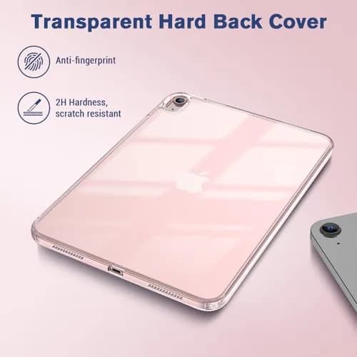 ProCase Clear Back Case for iPad 11th Gen (A16) 2025 11 Inch & iPad 10th Gen 2022 10.9 Inch | Slim Transparent Pink TPU Cover thumbnail 4