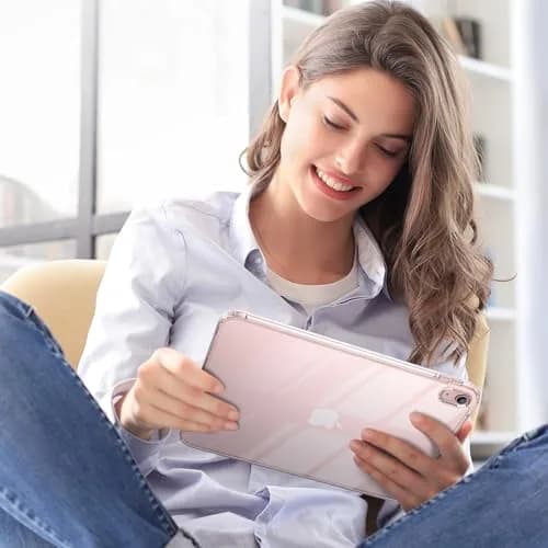 ProCase Clear Back Case for iPad 11th Gen (A16) 2025 11 Inch & iPad 10th Gen 2022 10.9 Inch | Slim Transparent Pink TPU Cover thumbnail 8