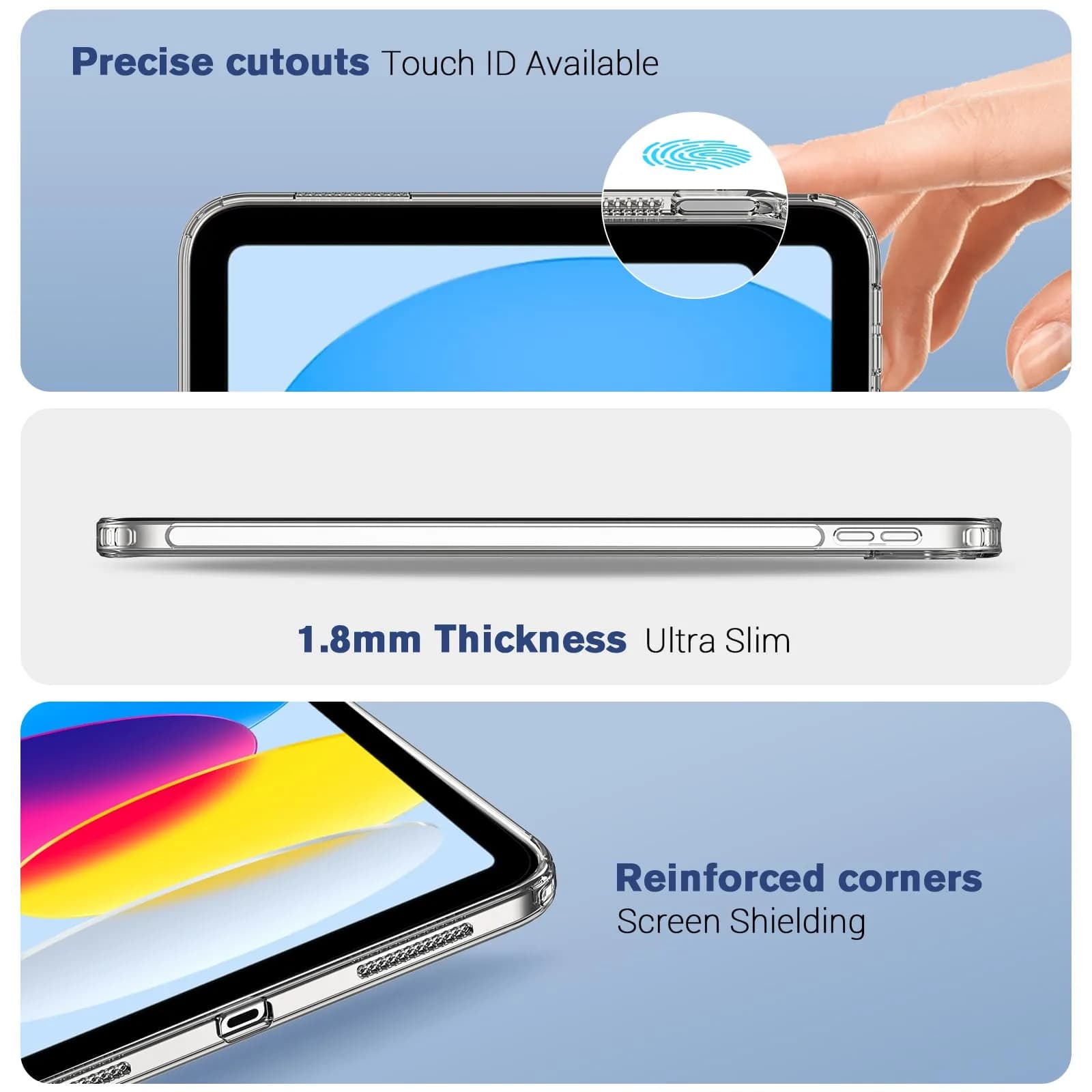 ProCase Clear Back Case for iPad 11th Gen (A16) 2025 & iPad 10th Gen 2022 | Slim Lightweight TPU Cover thumbnail 3