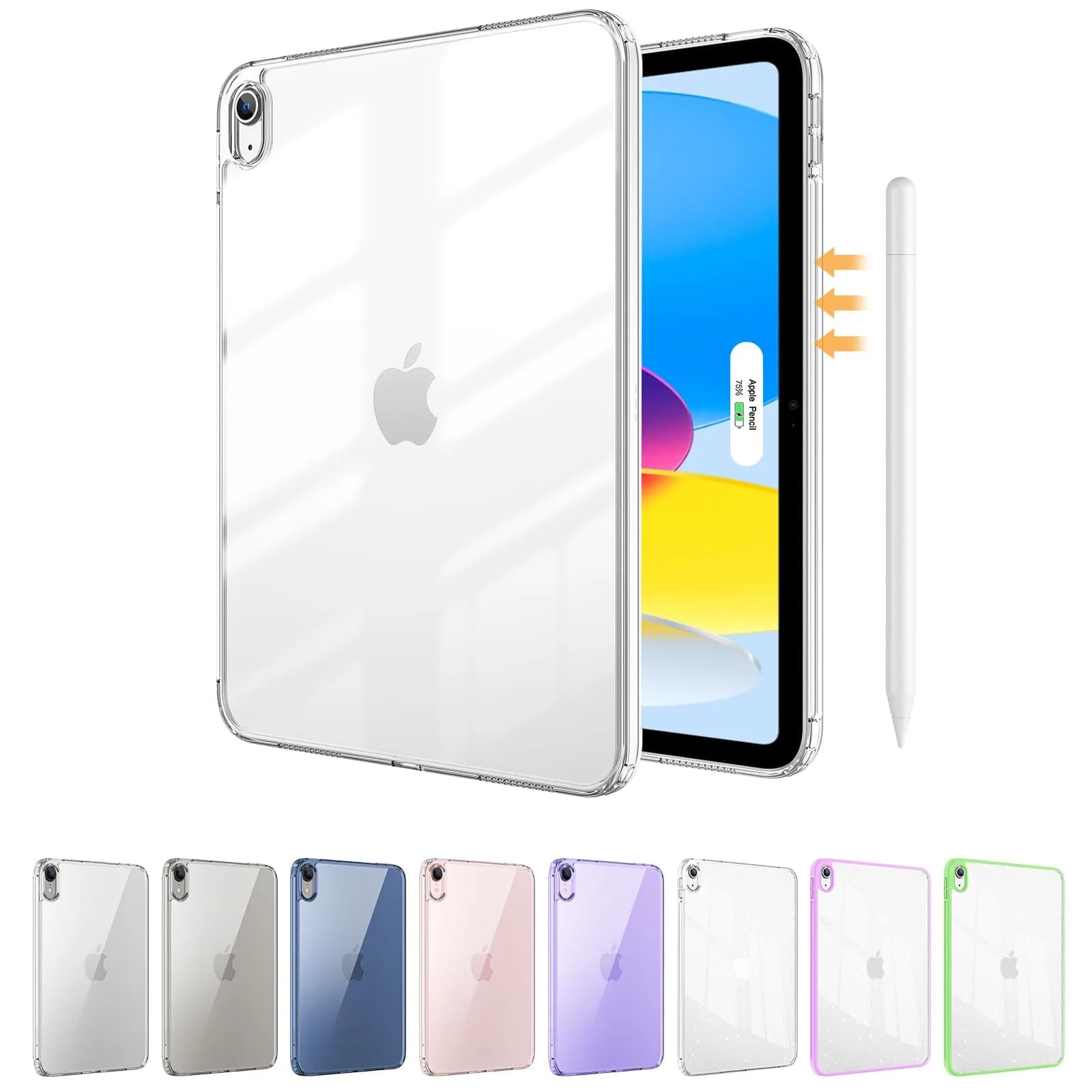 ProCase Clear Back Case for iPad 10th Gen 10.9 Inch 2022 (A2696) | Slim Fit Transparent Cover — 1-Clear