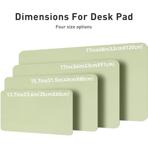Aothia Grass Green PU Leather Desk Pad 122cm x 43cm (48"x17") | Protects Desks, Smooth Writing Surface thumbnail 4
