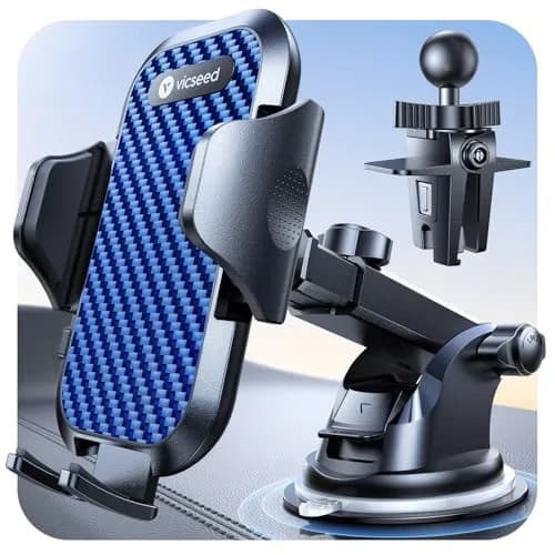 VICSEED Car Phone Holder [Strongest Suction, 360° Rotation, Heavy Phone Friendly] thumbnail 1