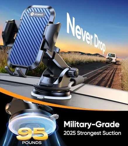 VICSEED Car Phone Holder [Strongest Suction, 360° Rotation, Heavy Phone Friendly] thumbnail 3