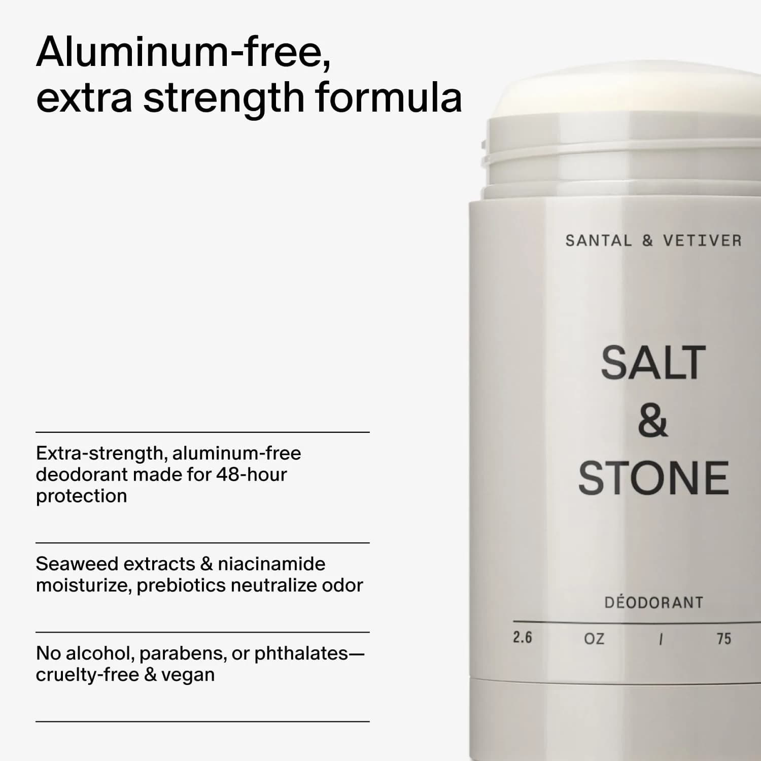 Salt & Stone Aluminum Free Deodorant Discovery Set, 48-Hour Protection, Jasmine & Cedar, Bergamot & Hinoki, Black Rose & Oud, Santal & Vetiver - view 6