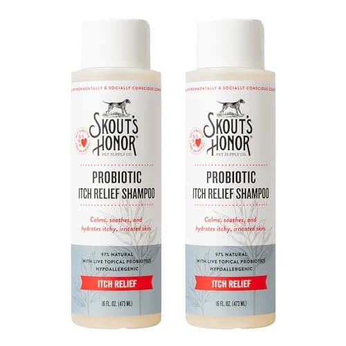 SKOUT'S HONOR Probiotic Itch Relief Shampoo for Dogs, 16 oz, 2-Pack | Supports Healthy Skin Microbiome & Fast Relief thumbnail 1