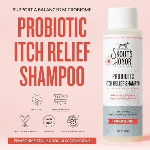 SKOUT'S HONOR Probiotic Itch Relief Shampoo for Dogs, 16 oz, 2-Pack | Supports Healthy Skin Microbiome & Fast Relief thumbnail 2