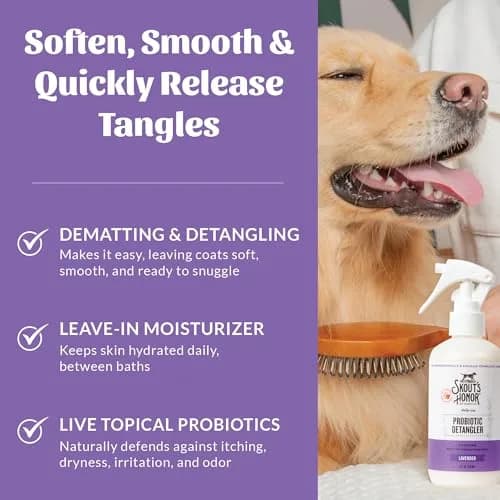 SKOUT'S HONOR Probiotic Dog Detangler Spray - Lavender | Hydrates & Nourishes, Supports Healthy Skin, 8 oz, 2-Pack thumbnail 3