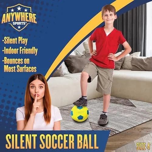 Anywhere Sports Silent Soccer Ball 8-inch | Indoor Foam Practice for All Ages thumbnail 4