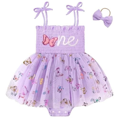 HONGTEYA Baby Girl 1st Birthday Outfit First Romper Tulle Dress Gifts | Elegant Pink Dress for Special Occasion thumbnail 1