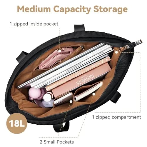 DIXEIGHT Tote Bag for Women, Large Capacity, Water-Resistant, Zipper Closure, Multi-Occasion Use thumbnail 5