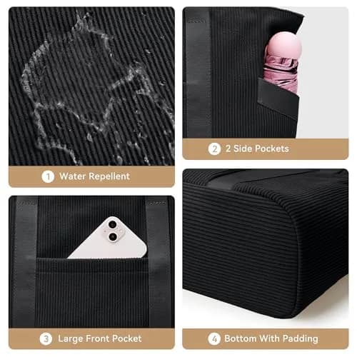 DIXEIGHT Tote Bag for Women, Large Capacity, Water-Resistant, Zipper Closure, Multi-Occasion Use thumbnail 6