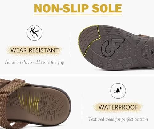 COFACE Women's Orthotic Flip Flops Arch Support Thong Sandals Brown Size 9 (25.4 cm / 10 in) thumbnail 6