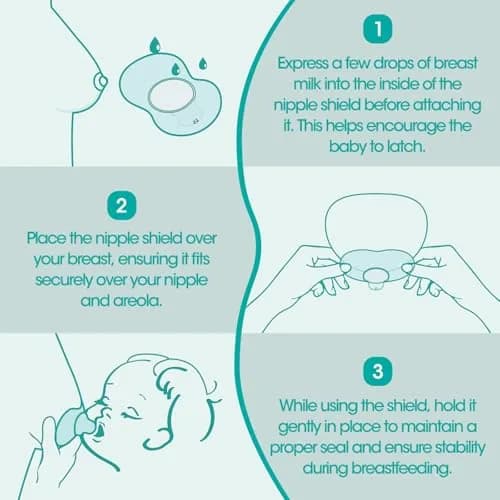 Cheri Baby Nipple Shields 20mm (0.79 inch) | Help Latch & Reduce Pain thumbnail 4