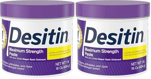 Desitin Maximum Strength Diaper Rash Cream 40% Zinc Oxide 907g (32oz) | Hypoallergenic Skin Protectant thumbnail 1
