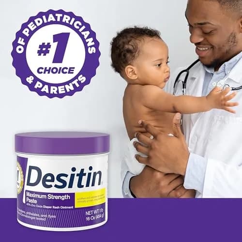 Desitin Maximum Strength Diaper Rash Cream 40% Zinc Oxide 907g (32oz) | Hypoallergenic Skin Protectant thumbnail 4