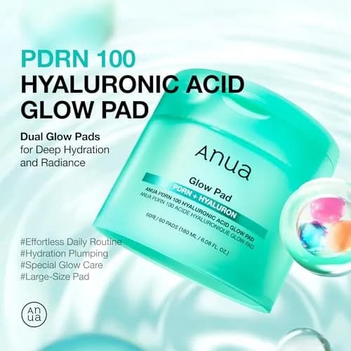 ANUA PDRN 100 Hyaluronic Acid Toner Pad, 6.1 fl oz (180 ml), 60 Count | Hydrating & Radiance Boosting thumbnail 2