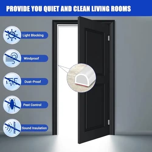 Protalwell White Silicone D Shaped Weather Stripping 6.1m (20ft) | Seals Gaps Up to 1.2cm thumbnail 6