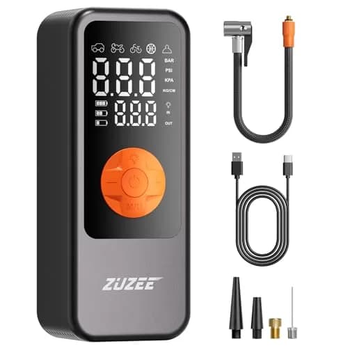 ZUZEE Portable Air Compressor Tire Inflator 150PSI | 4X Faster Inflation, High-Capacity Battery, Digital Pressure Gauge, LED Light thumbnail 1