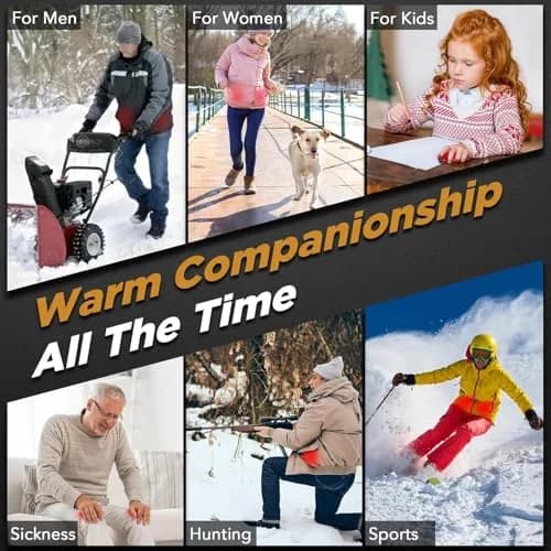Lerat Rechargeable Hand Warmers 2 Pack (3.32" x 1.8" x 0.79") | 3 Heat Settings, 6-12 Hour Warmth thumbnail 5