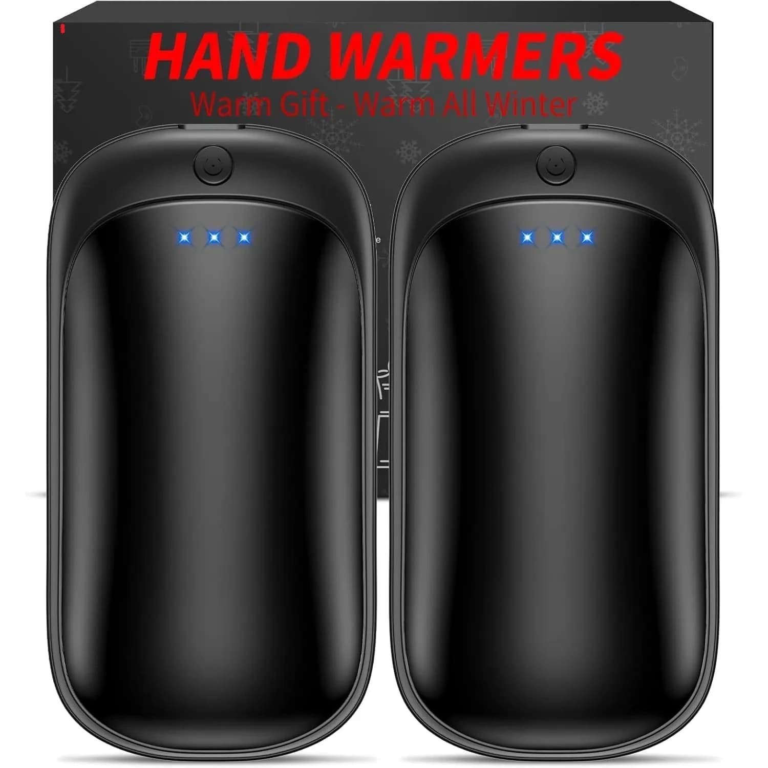 Lerat Rechargeable Hand Warmers 2 Pack (3.32" x 1.8" x 0.79") | 3 Heat Settings, 6-12 Hour Warmth