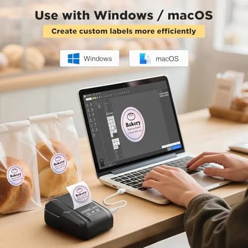 SUPVAN T50M Pro Bluetooth Label Maker Machine with 3 Tapes, Set 2 | Portable Thermal Printer with App Control thumbnail 5