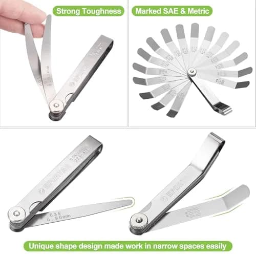 Spurtar Feeler Gauge Set, 32 Blades Tapered & 16 Blades Offset, 0.03-1.00mm (0.001-0.040") | Precision Measurement Tool thumbnail 4