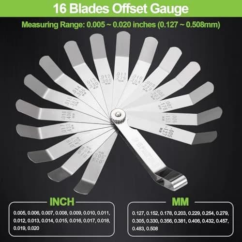 Spurtar Feeler Gauge Set, 32 Blades Tapered & 16 Blades Offset, 0.03-1.00mm (0.001-0.040") | Precision Measurement Tool thumbnail 3