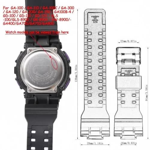 XBHSW Resin Replacement Watch Band for Casio G-Shock GA/GD Series 22mm (0.87 inch) Camouflage Military Green | Durable & Waterproof thumbnail 2
