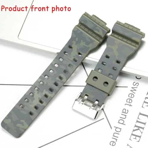 XBHSW Resin Replacement Watch Band for Casio G-Shock GA/GD Series 22mm (0.87 inch) Camouflage Military Green | Durable & Waterproof thumbnail 3