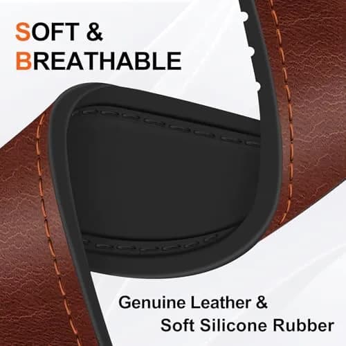 WestEagle Magnetic Leather Band for Galaxy Watch 9/8 | Adjustable Magnetic Buckle Leather Strap, Dark Brown (147-198mm) thumbnail 4