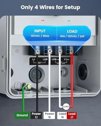 SURAIELEC Digital Pool Timer 40AMP 120V | 7-Day Programmable Timer for High-Power Devices thumbnail 5