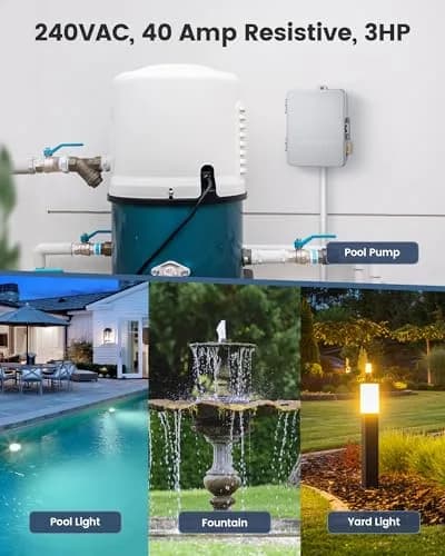 SURAIELEC Digital Pool Timer 40AMP 240V | 7-Day Programmable Control for Pool Pumps thumbnail 8