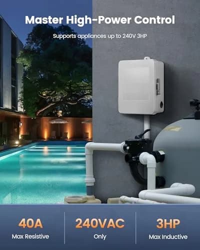 SURAIELEC Digital Pool Timer 40AMP 240V | 7-Day Programmable Control for Pool Pumps thumbnail 3