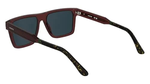 Lacoste Sunglasses L6059S - Transparent Burgundy with Solid Blue Lens | Rectangular, RXable, Charismatic Design thumbnail 4