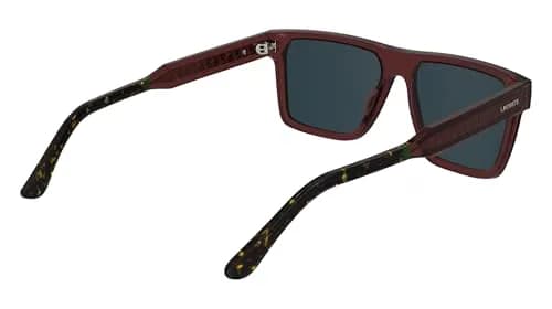 Lacoste Sunglasses L6059S - Transparent Burgundy with Solid Blue Lens | Rectangular, RXable, Charismatic Design thumbnail 6