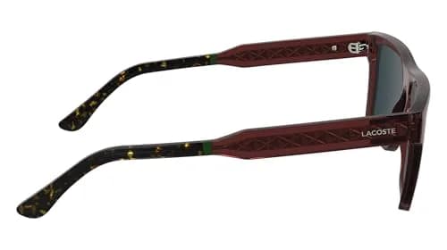 Lacoste Sunglasses L6059S - Transparent Burgundy with Solid Blue Lens | Rectangular, RXable, Charismatic Design thumbnail 7
