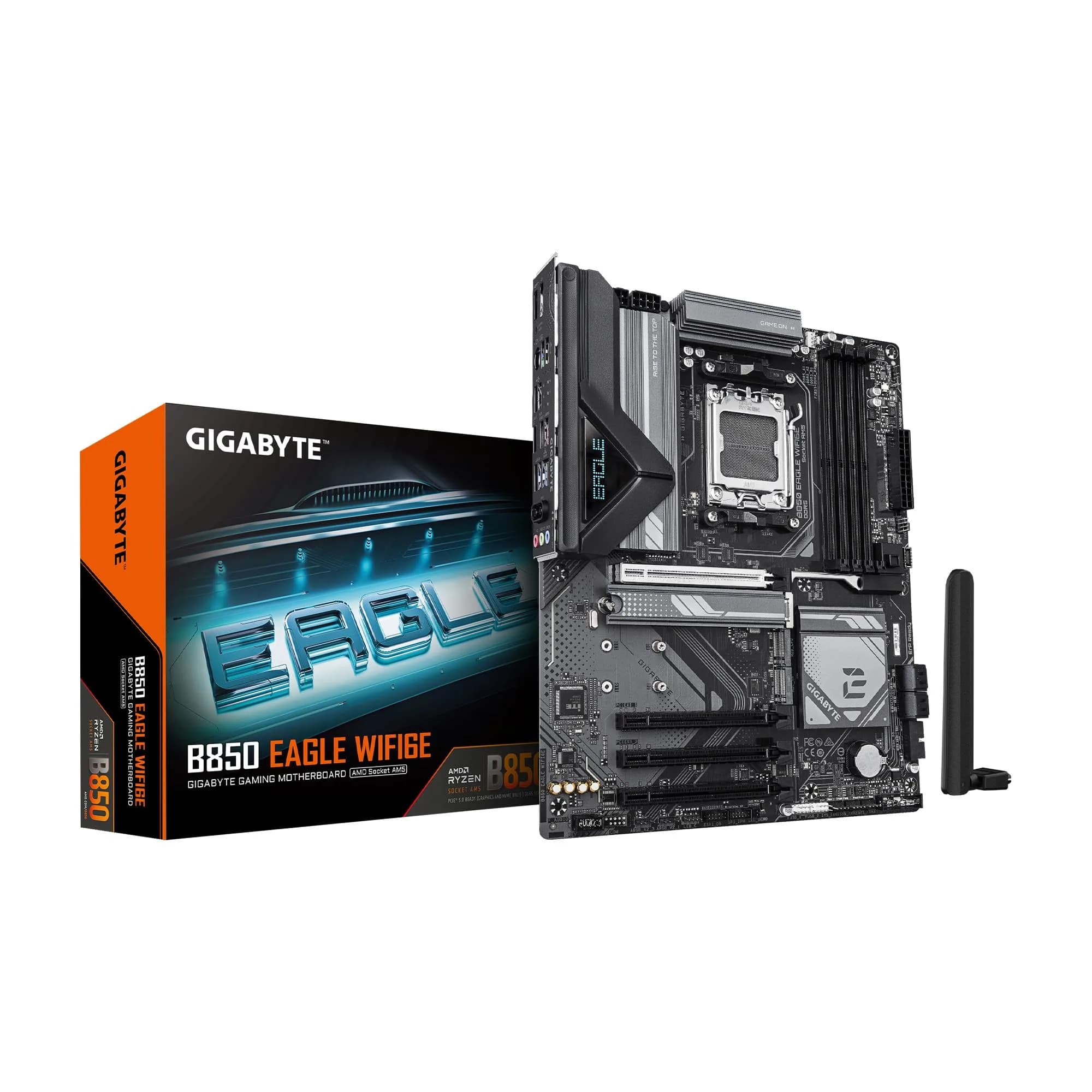 GIGABYTE B850 Eagle WIFI6E AMD AM5 ATX Motherboard Support Ryzen 9000/8000/7000 DDR5 8+2+2 Power Phase 3X M.2 PCIe 5.0 USB-C WIFI6E GbE LAN EZ-Latch 5-Year Warranty