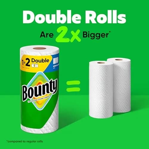 Bounty Select-A-Size Paper Towels, White, 8 Double Plus Rolls (Equals 20 Regular Rolls) thumbnail 3