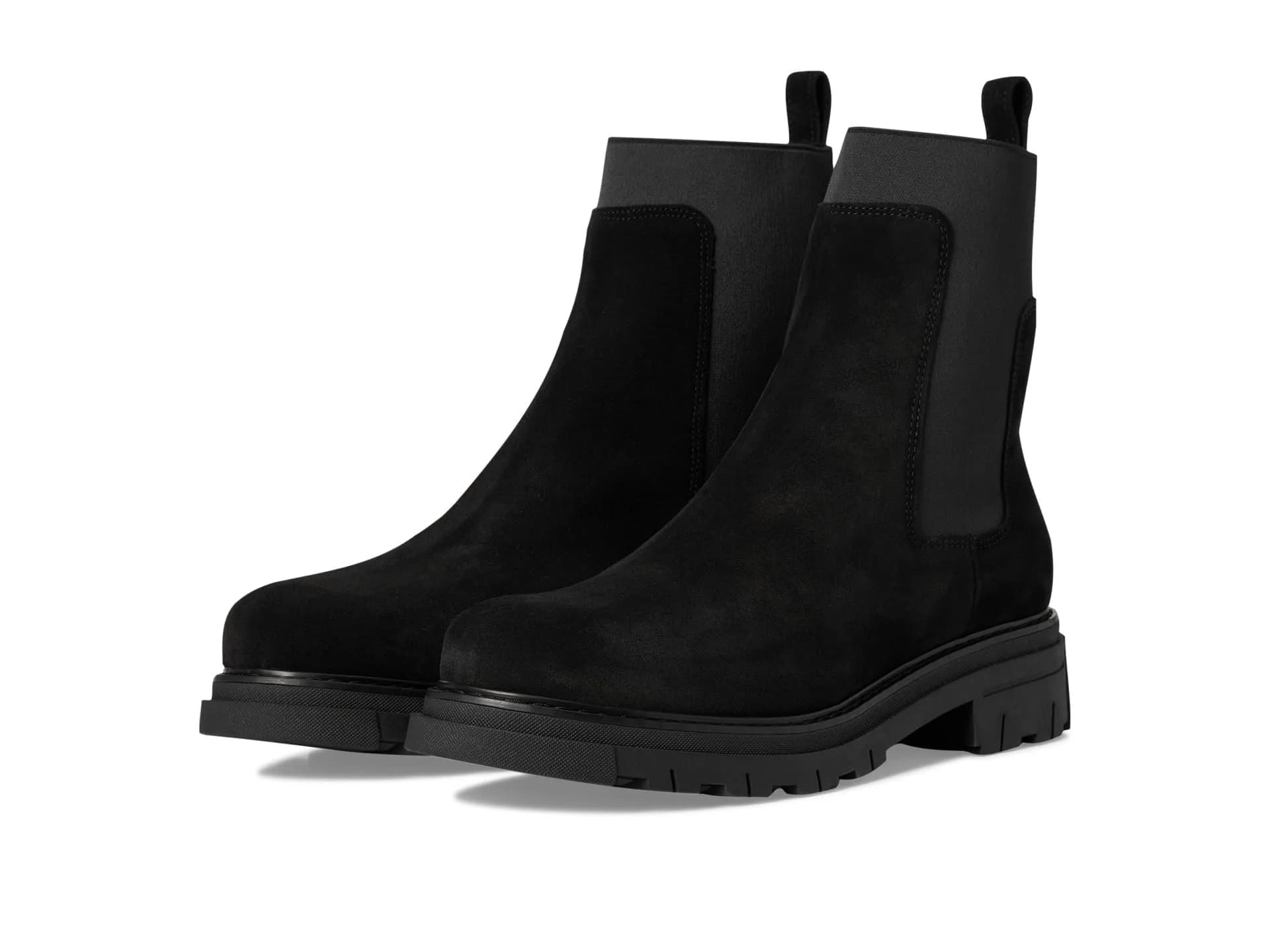 C LA CANADIENNE Darren Black Women's Chelsea Boot 6.5 US | Waterproof Italian Suede, Microfiber Lining, Block Heel