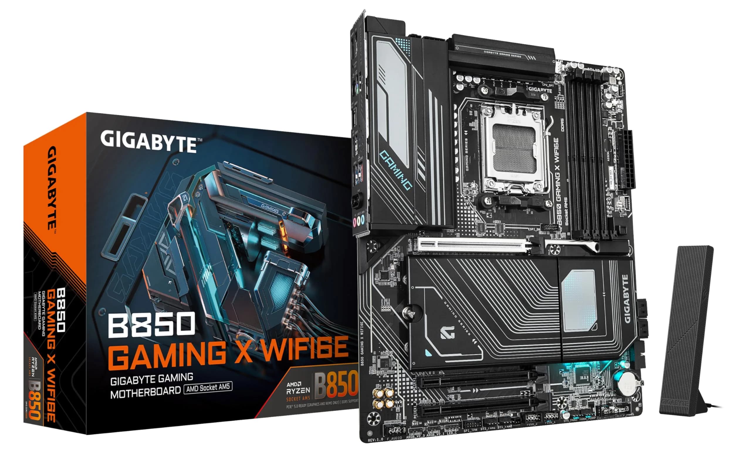 GIGABYTE B850 GAMING X WIFI6E Motherboard | AMD Ryzen 9000 Series, DDR5 OC, PCIe 5.0, WIFI 6E, 12+2+2 VRM - main product image
