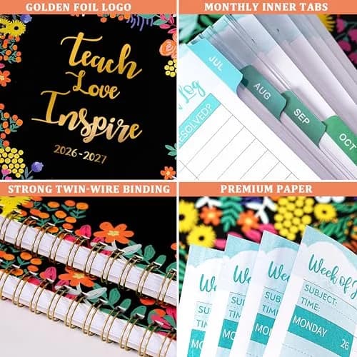MaaIbok Teacher Planner 2026-2027 | Academic Organizer with Quotes (8.5'' x 11'') thumbnail 6
