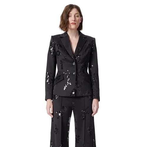 DEE OCLEPPO Womens Angela Seamed Double Button Blazer 26in | Chic, Versatile & Imported thumbnail 1