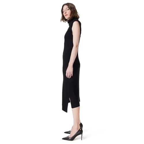 DEE OCLEPPO Emilia Asymmetric Ribbed Knit Dress S | Chic, Versatile, US Import thumbnail 2