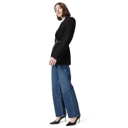 DEE OCLEPPO Womens Kit 5 Pocket Straight Wide Leg Jean 29.5in | High Rise, Cotton, Versatile Fit thumbnail 2